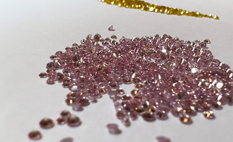 Assortment of Pink Polished Diamonds